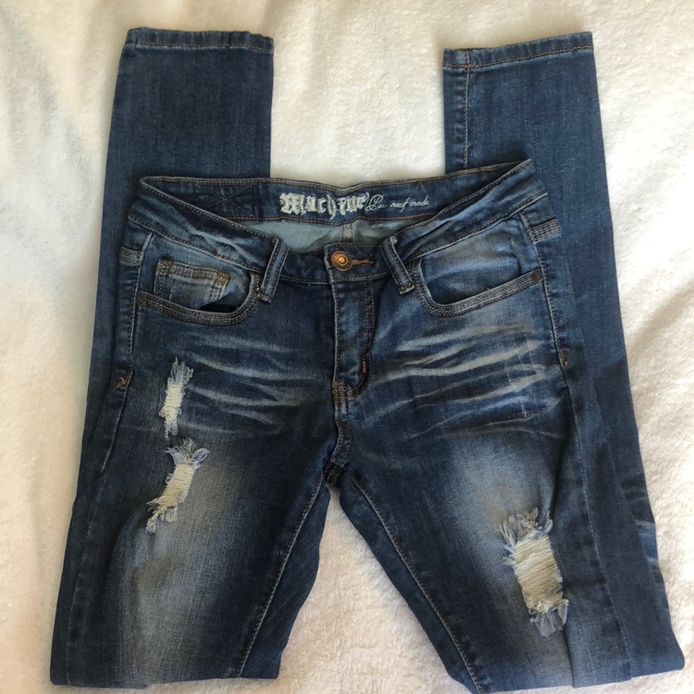 Machine Distressed Jeans - Picture 2 of 4
